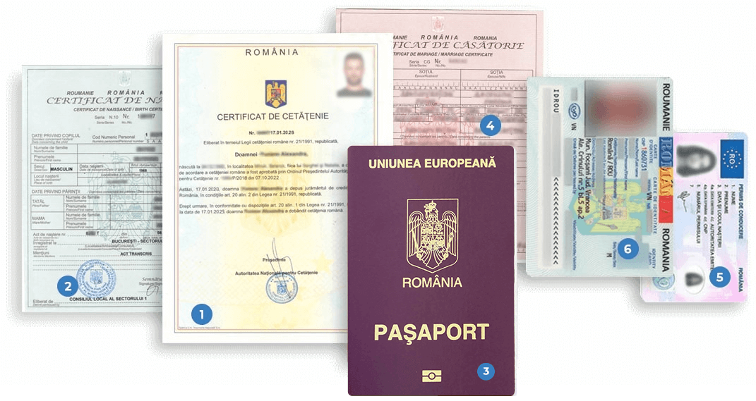 Официальные документы гражданина Румынии